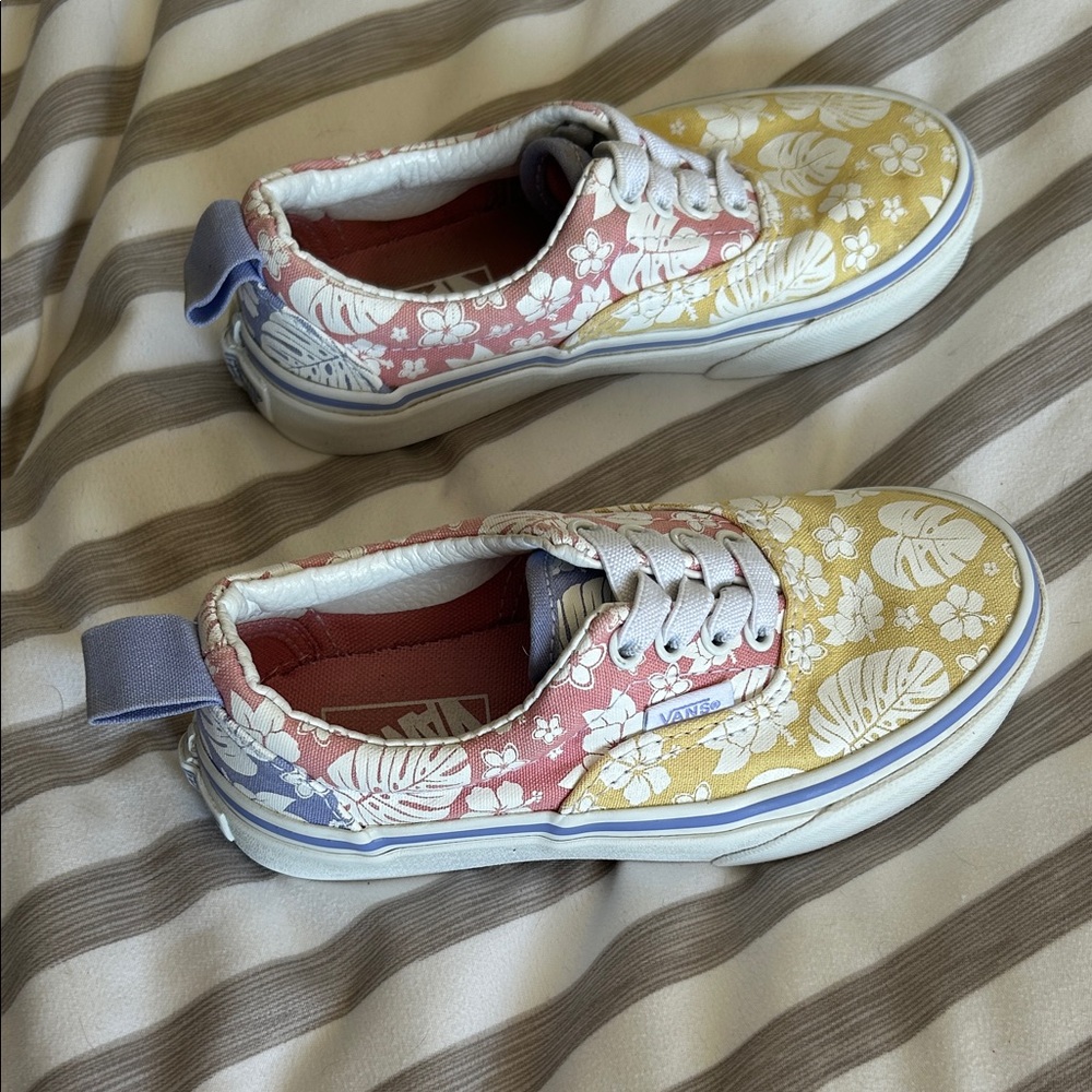 Vans Kids Floral Sneakers - Yellow and Pink - Picture 4 of 6